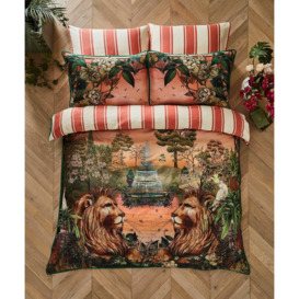 Regal Lion Candy Stripe 200TC Reversible Duvet and Pillowcase Set
