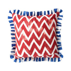 Frilly Vivid Wildflower Striped Reversible Filled Cushion - thumbnail 3