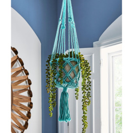 Bright Macrame Hanging Basket
