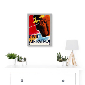Political Military Civil Air Patrol Pilot USA Eyes Of The Home Skies A4 Artwork Framed Wall Art Print - thumbnail 2