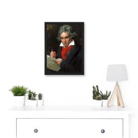 Ludwig Van Beethoven Stieler Composer A4 Artwork Framed Wall Art Print - thumbnail 2