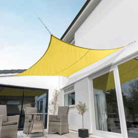 3.6m Square Waterproof Patio Sun Shade Canopy 98% UV Block Free Rope - thumbnail 2