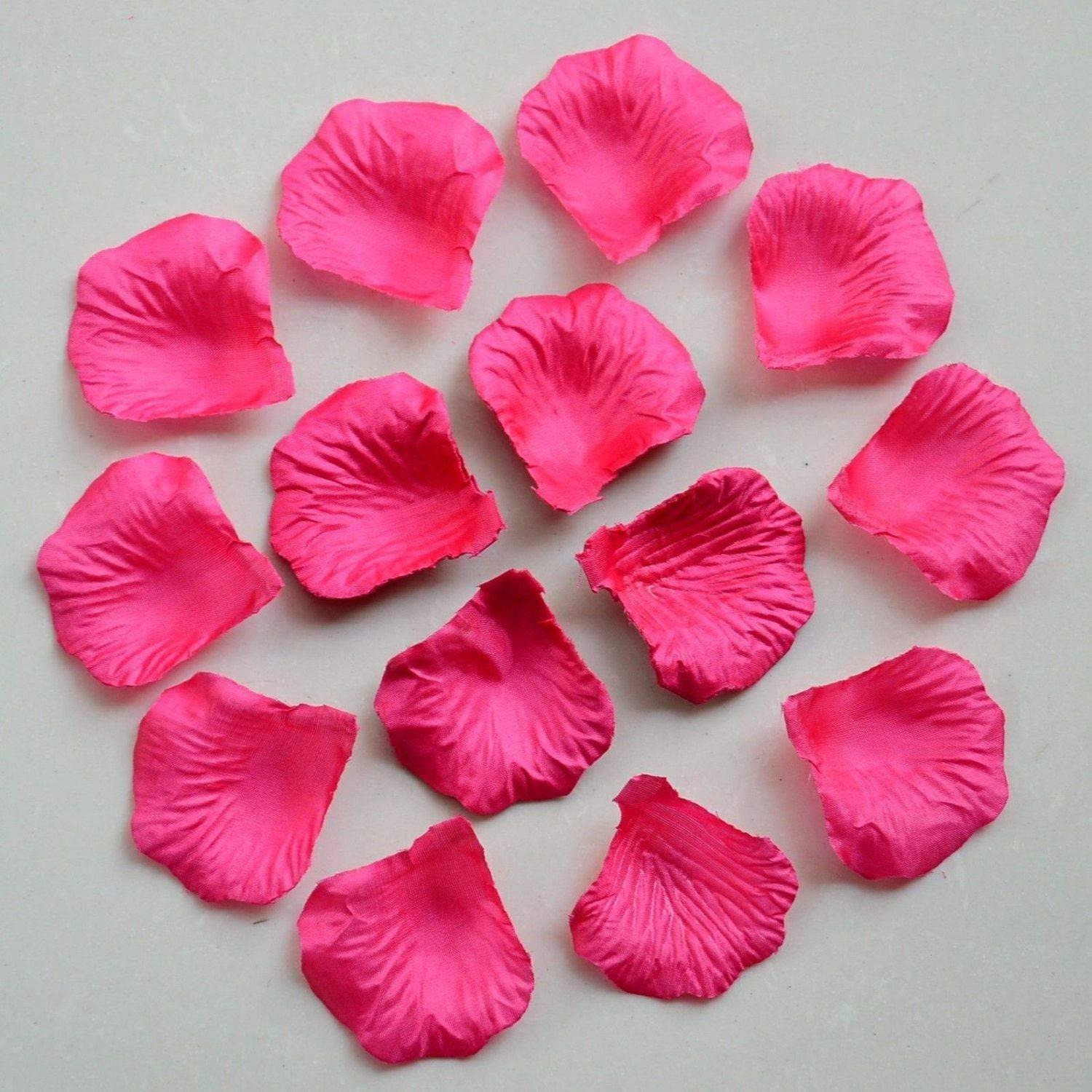 100pcs Dark Pink Silk Rose Petals Wedding Mothers Day Wedding Confetti Anniversary Table Decorations - image 1
