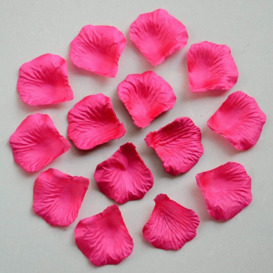 100pcs Dark Pink Silk Rose Petals Wedding Mothers Day Wedding Confetti Anniversary Table Decorations - thumbnail 1