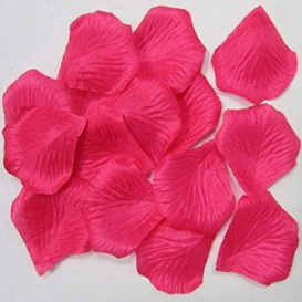 100pcs Dark Pink Silk Rose Petals Wedding Mothers Day Wedding Confetti Anniversary Table Decorations - thumbnail 3
