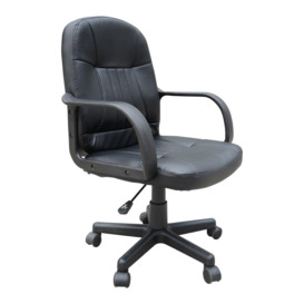 Swivel Executive Chair PU Leather Computer Desk Chair Office - thumbnail 1