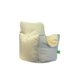 Cotton Twill Natural Bean Bag Arm Chair Toddler Size - thumbnail 2