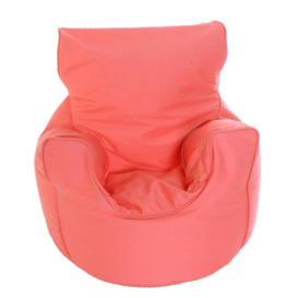 Cotton Twill Pink Bean Bag Arm Chair Toddler Size