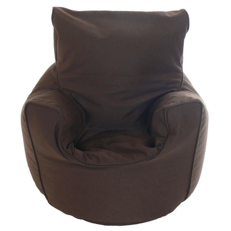 Cotton Twill Chocolate Bean Bag Arm Chair Toddler Size - image 1
