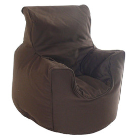 Cotton Twill Chocolate Bean Bag Arm Chair Toddler Size - thumbnail 2
