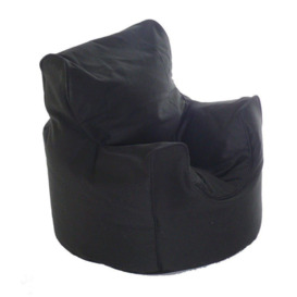Cotton Twill Black Bean Bag Arm Chair Toddler Size - thumbnail 2