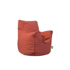Cotton Twill Terracotta Bean Bag Arm Chair Toddler Size - thumbnail 2
