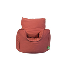 Cotton Twill Terracotta Bean Bag Arm Chair Toddler Size - thumbnail 1