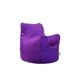 Cotton Twill Purple Bean Bag Arm Chair Toddler Size - thumbnail 2