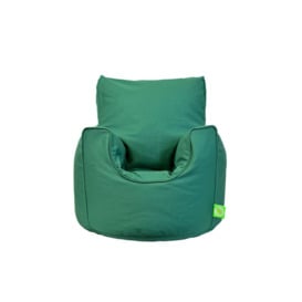 Cotton Twill British Racing Green Bean Bag Arm Chair Toddler Size - thumbnail 1
