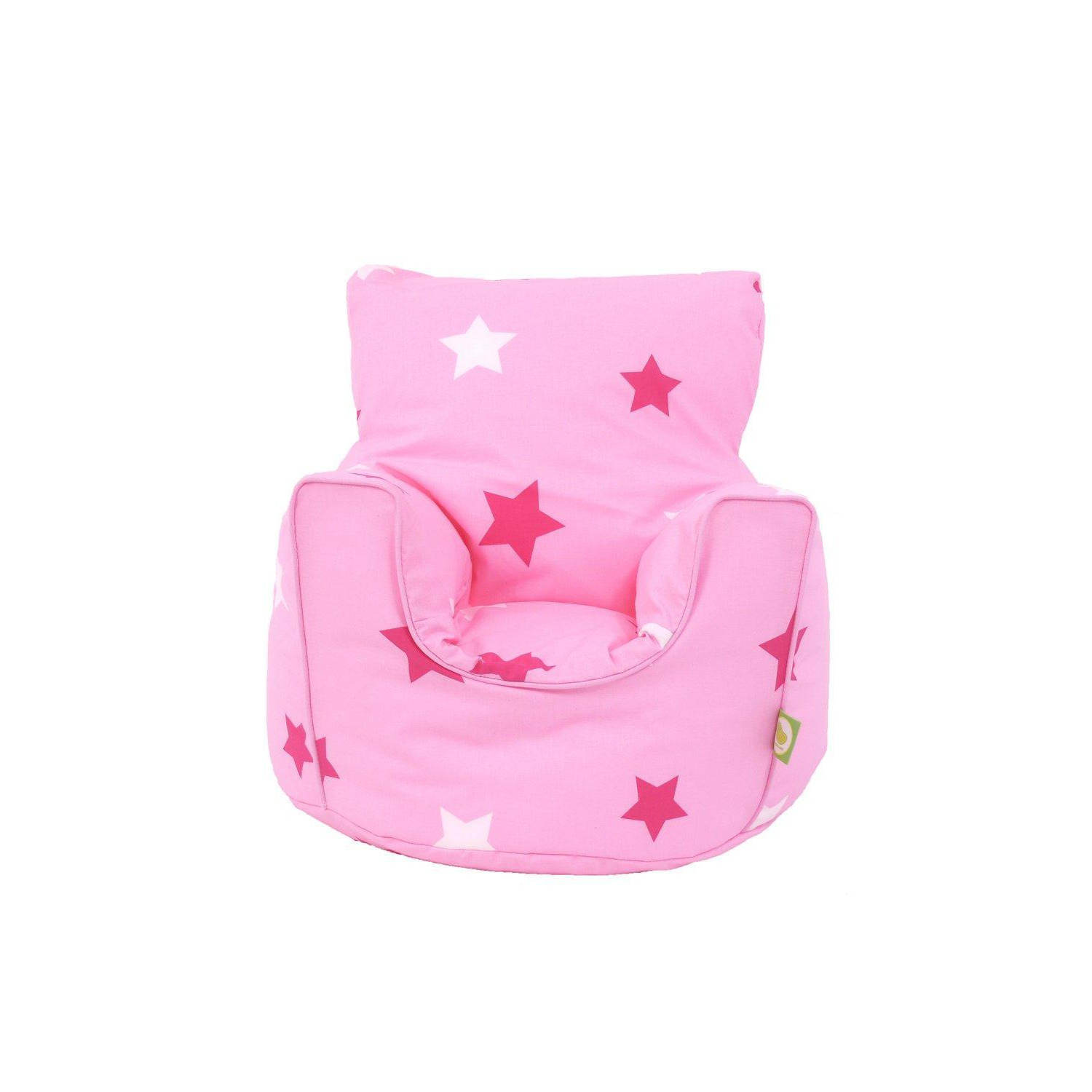 Cotton Pink Stars Bean Bag Arm Chair Toddler Size - image 1