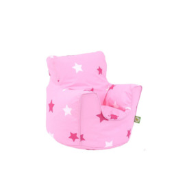 Cotton Pink Stars Bean Bag Arm Chair Toddler Size - thumbnail 2