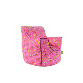Cotton Pink Owl Bean Bag Arm Chair Toddler Size - thumbnail 2