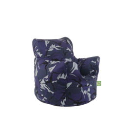 Cotton Blue Urban Camo Bean Bag Arm Chair Toddler Size - thumbnail 2
