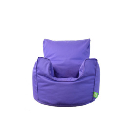 Cotton Twill Purple Lilac Bean Bag Arm Chair Toddler Size - thumbnail 1