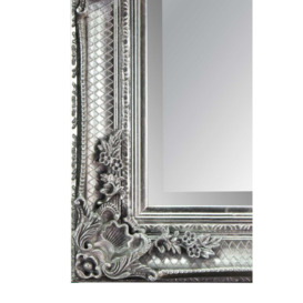 'Abbey' Full Length Silver Decorative Ornate Leaner Wall Mirror 5Ft5 X 2Ft7 (168cm X 78cm) - thumbnail 3