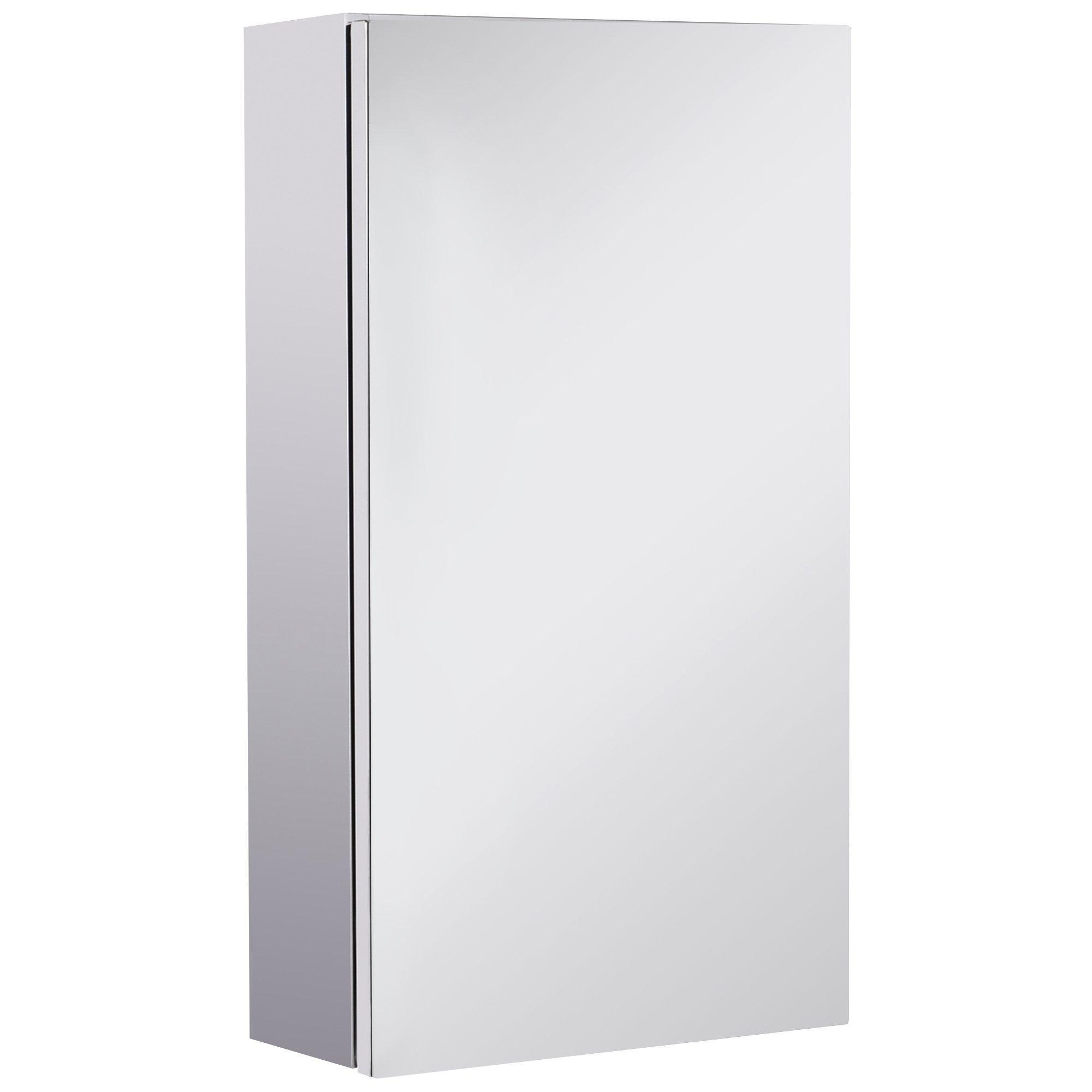 Stainless Steel Wall-mounted Bathroom Mirror Storage Cabinet 300mm (W) - image 1