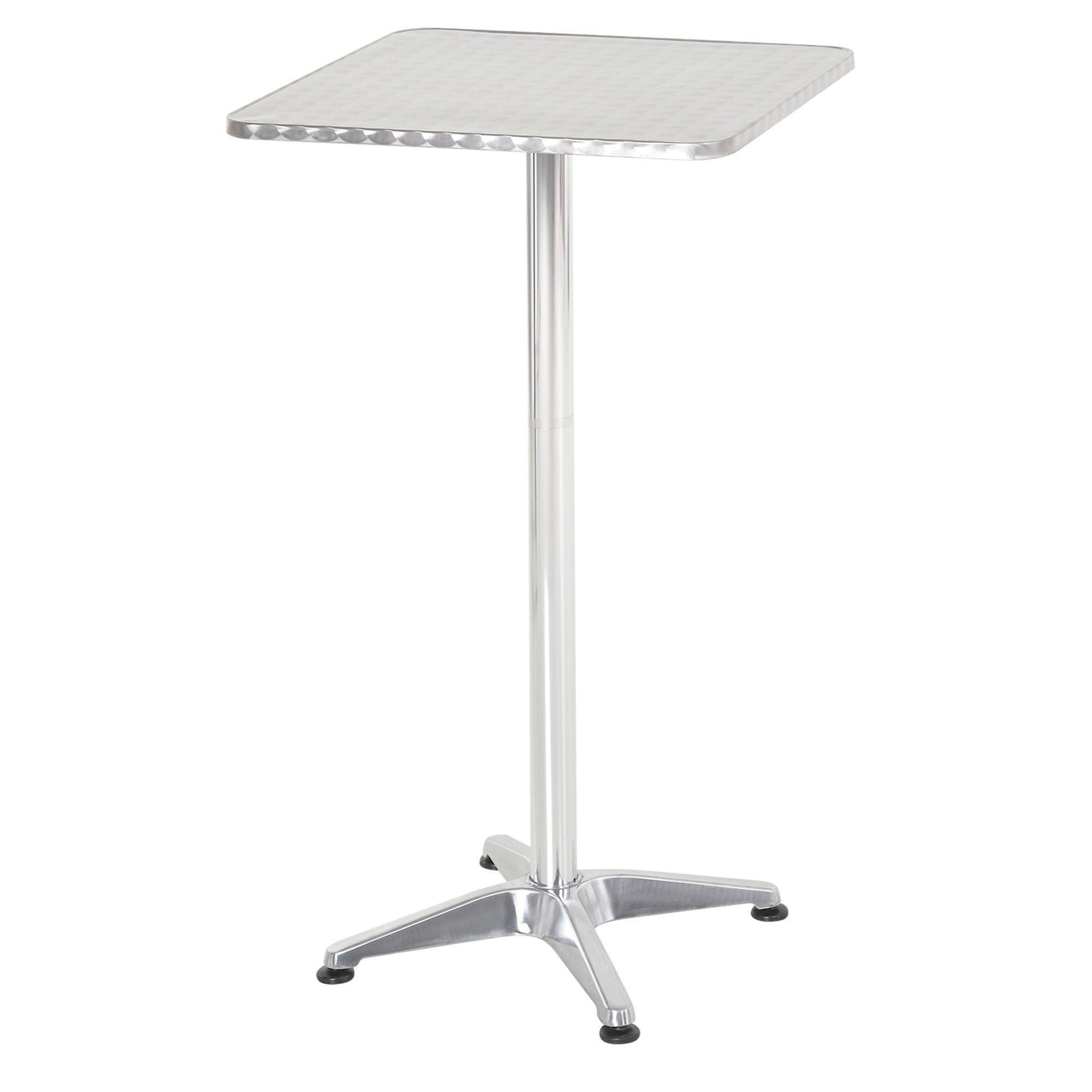 Bistro Bar Coffee Square Table Height Adjustable with Aluminum Edges - image 1