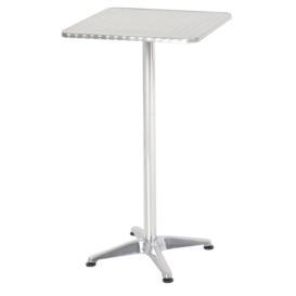 Bistro Bar Coffee Square Table Height Adjustable with Aluminum Edges