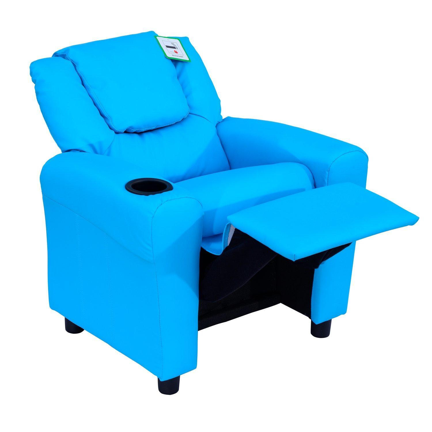 Recliner Armchair Games Chair Sofa Childrens Seat In PU Leather - image 1