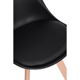 Set of 4 Lorenzo Tulip Padded Dining Chair - thumbnail 3