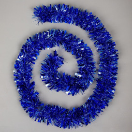 1 Blue Tinsel Christmas Decorations Tree 9cmx2m - thumbnail 3