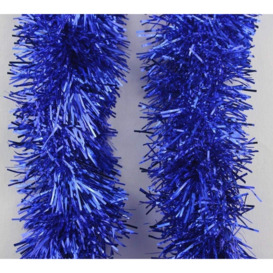 1 Blue Tinsel Christmas Decorations Tree 9cmx2m - thumbnail 2