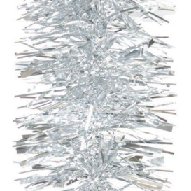 Luxury Deluxe Chunky Christmas Tinsel Garland Xmas Tree Decorations, one Silver  1.8m/6ft