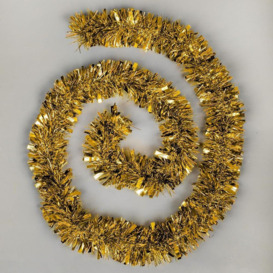 Shiny, Thick Tinsel For Christmas Trees and Decoration, 2m Long, 11cm Wide. () Gold - thumbnail 3