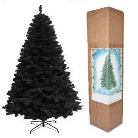 4ft- Black Artificial Tree Imperial 230 Tips Artificial Tree with Metal Stand White 8Ft/240CM - thumbnail 2