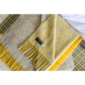 Tweedmill 100% Pure New Merino Wool Coastal Abersoch Blanket/Throw  140 x 180cm Made in the UK