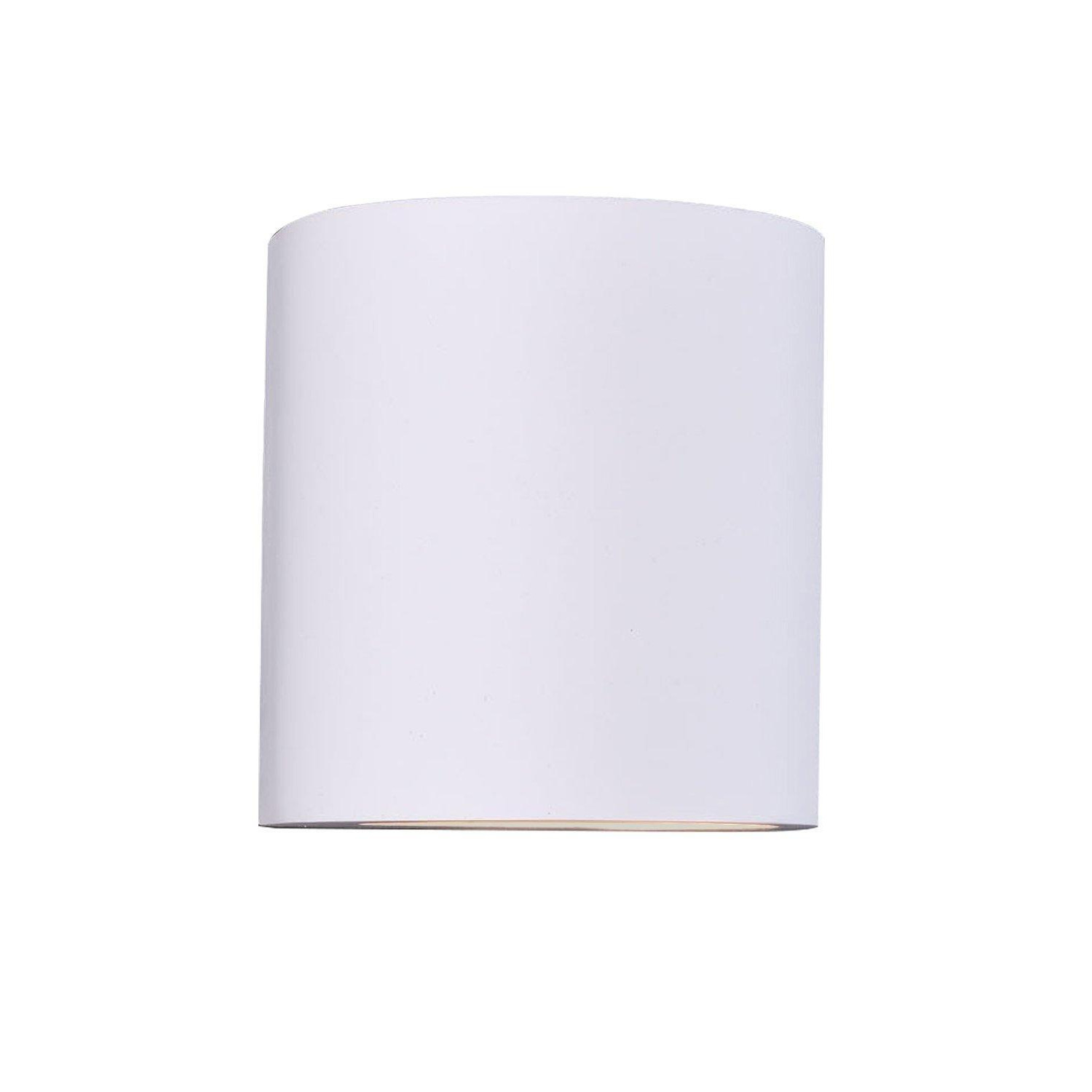 Ceramic Cylinder Wall Light, Up and Down White Paintable G9 (NO BULB) - image 1