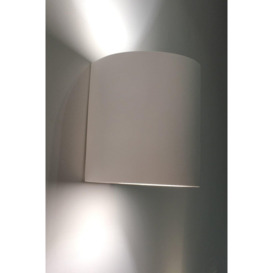 Ceramic Cylinder Wall Light, Up and Down White Paintable G9 (NO BULB) - thumbnail 3