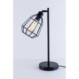 Caged Table Lamp, Switch Included, E27 Cap, LED Compatible