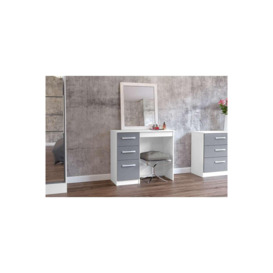 Lynx 3 Drawer Dressing Table White & Grey