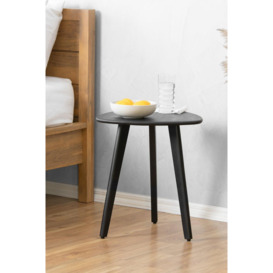 'Armstrong' Side Table Solid Mango Wood Bed Side Table With Black Floor Protector Side Tables