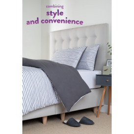 Coverless Comfort Printed Stripe Grey 10.5 Tog Duvet - thumbnail 2