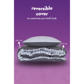 Coverless Comfort Printed Stripe Grey 10.5 Tog Duvet - thumbnail 3