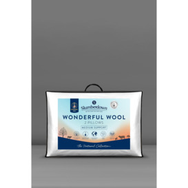 2 Pack Wonderful Wool Medium Support Back Side Sleeper Pillows