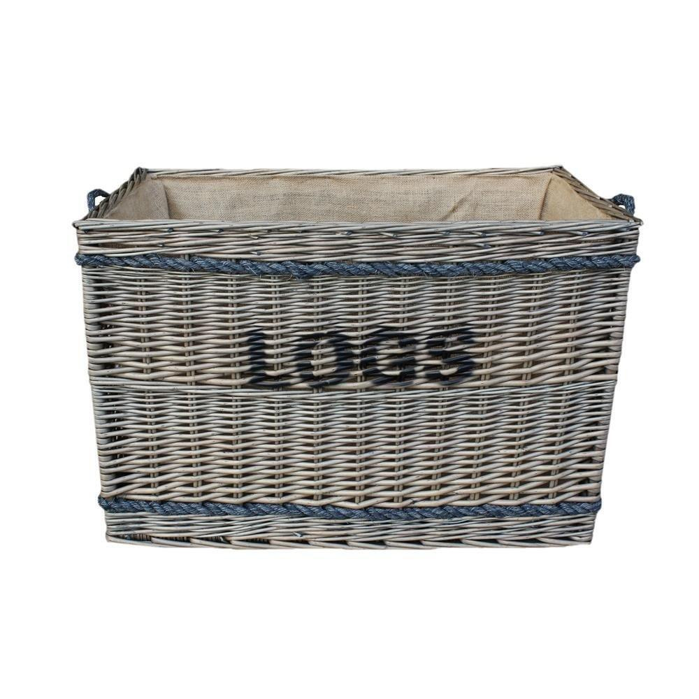 Wicker Large Rope Handle Log Basket - image 1