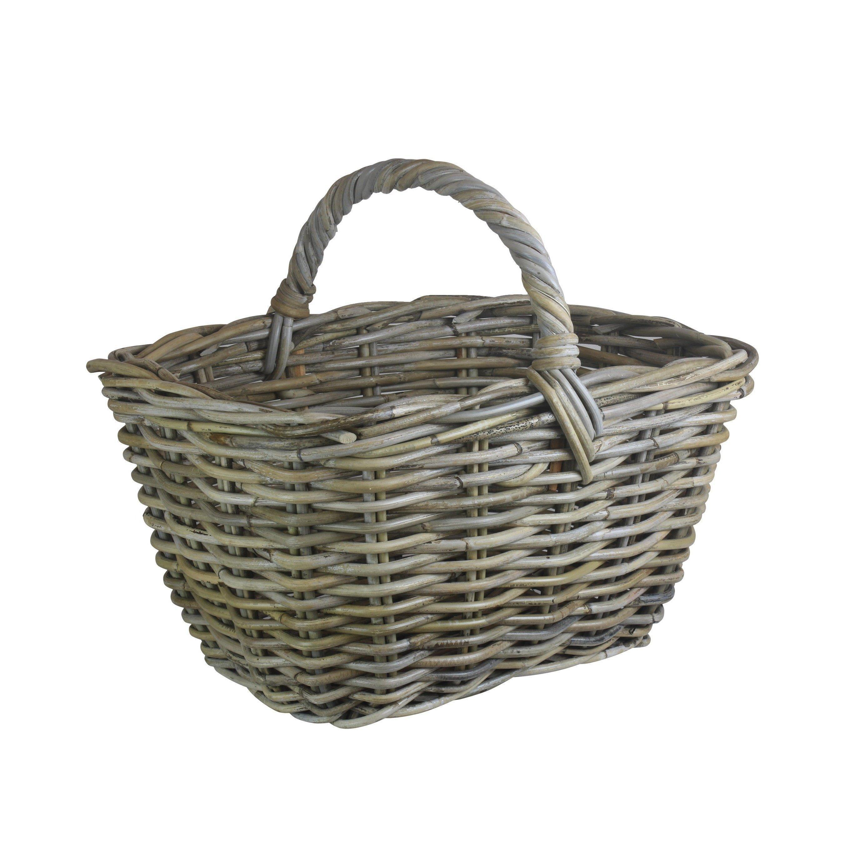Rattan Grey Rattan Kindling Basket - image 1