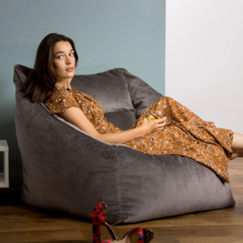 Natalia Velvet Armchair Beanbag Giant Bean Bag Chair - thumbnail 2