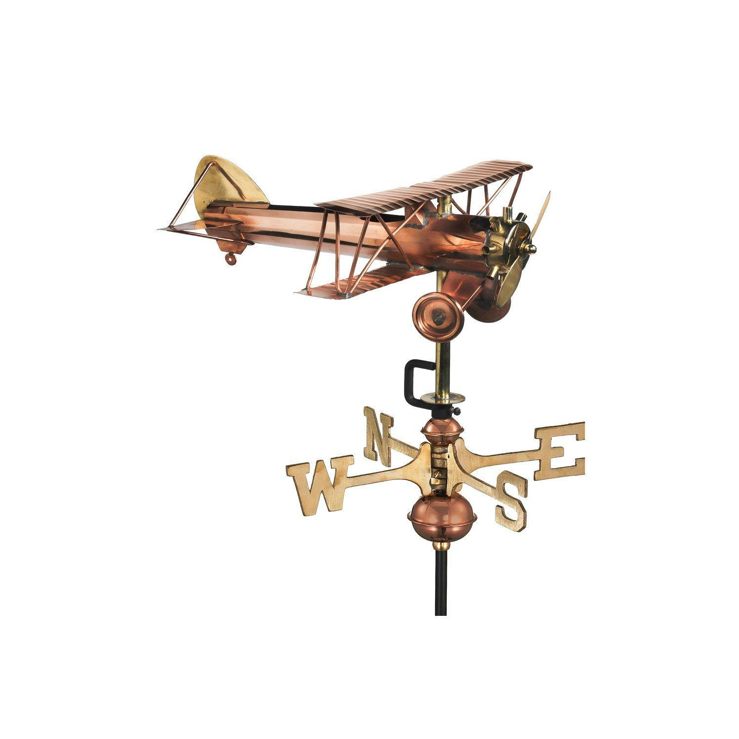 Bi Plane Cottage Copper Weathervane - image 1