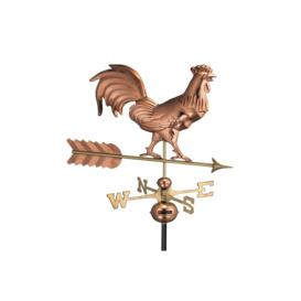 Rooster Farmhouse Copper Weathervane - thumbnail 1