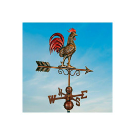 Bantam Red Rooster Copper Antique Bronze Finish Farmhouse Weathervane - thumbnail 2